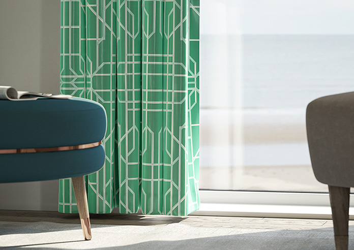 Bamboo Brights, Jade - Made To Measure Curtains - Image 5